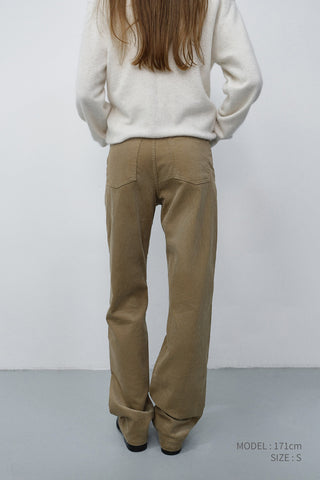 ESSENTIAL STRAIGHT CORDUROY JEANS ETOUPE