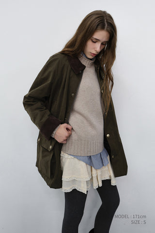 UNISEX CHUNKY ROLL NECK SWEATER LIGHT PEBBLE