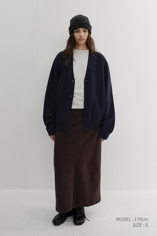 FLEECE MAXI SKIRT CHOCO BROWN