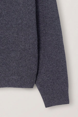 UNISEX V-NECK CARDIGAN MELANGE GREY