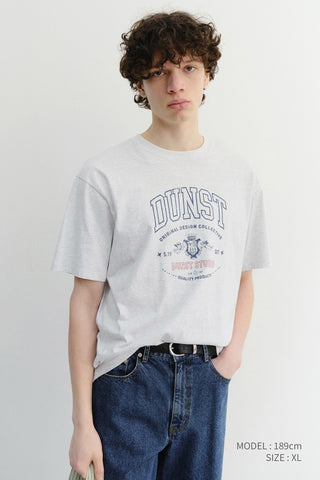 UNISEX CUPID ARCH LOGO T-SHIRT LIGHT MELANGE GREY