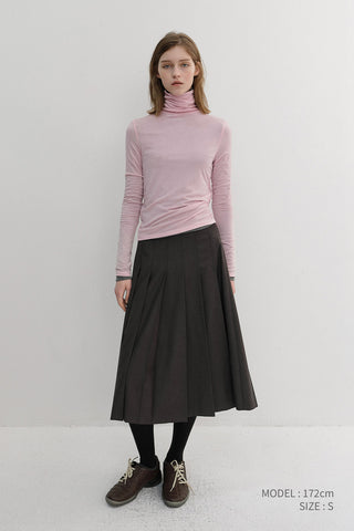 ESSENTIAL ROLL NECK TOP SOFT PINK