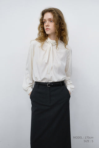 TIE BLOUSE CREAM