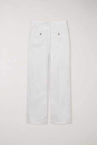 PLEATED CHINO SLACKS IVORY