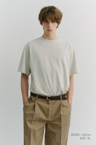 UNISEX LOOSE T-SHIRT OATMEAL MELANGE