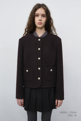 CLASSIC TWEED JACKET BROWN