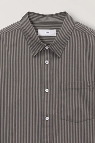 UNISEX INFORMAL SHIRT BROWN STRIPE
