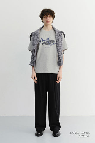 UNISEX VINYL T-SHIRT MELANGE GREY
