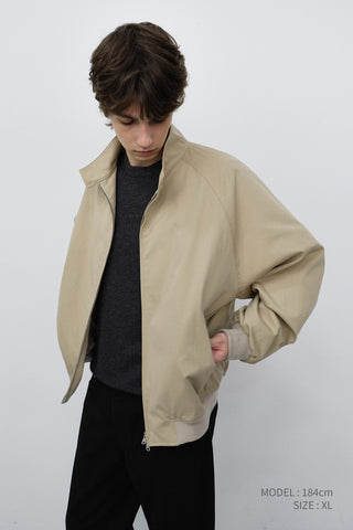 UNISEX VOLUME HARRINGTON JACKET BEIGE