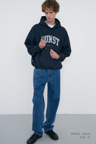 UNISEX ARCH LOGO HOODIE FRENCH NAVY