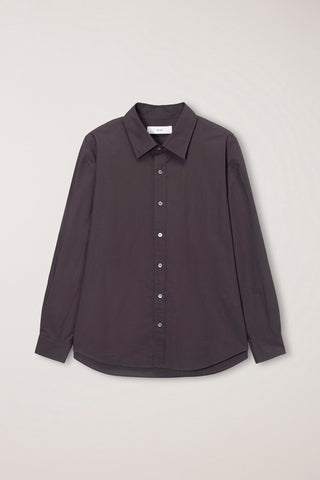 UNISEX REFINED COTTON SHIRT DARK BROWN
