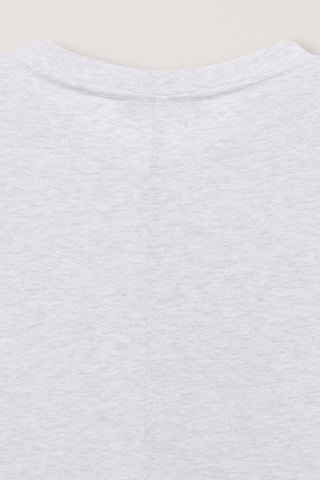 UNISEX LOOSE T-SHIRT LIGHT MELANGE GREY