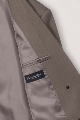 ESSENTIAL 2 BUTTON WOOL BLAZER MOCHA BROWN