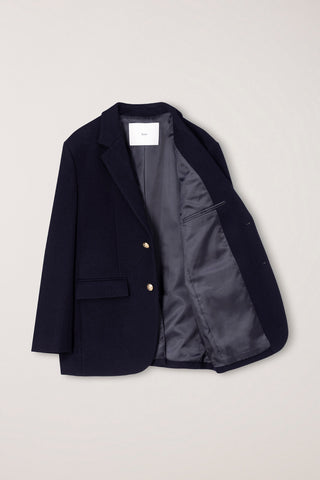 UNISEX CLASSIC 2 BUTTON WOOL BLAZER NAVY