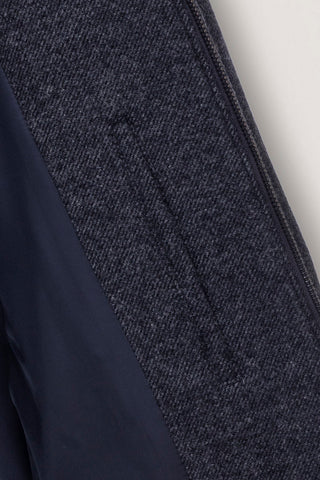 UNISEX COLLARED WOOL BLOUSON CHARCOAL GREY