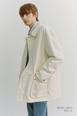 UNISEX COTTON CHORE JACKET OFF WHITE