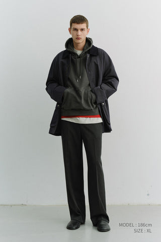 UNISEX GARMENT DYED HOODIE BLACK