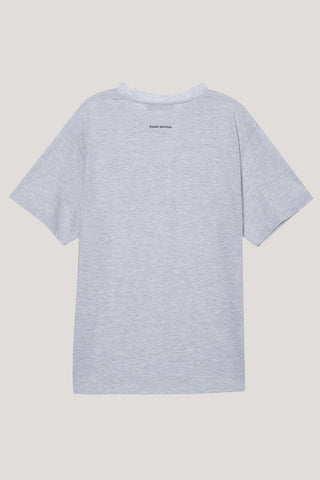 UNISEX LOGO CREASE T-SHIRT LIGHT MELANGE GREY