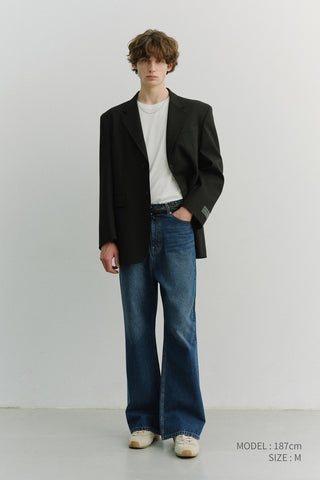 SEMI FLARED JEANS CLASSIC BLUE