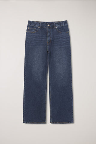 SEMI FLARED JEANS CLASSIC BLUE