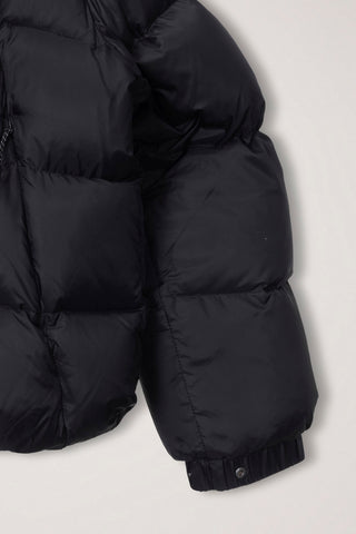 UNISEX HOODED VOLUME GOOSE DOWN JACKET BLACK