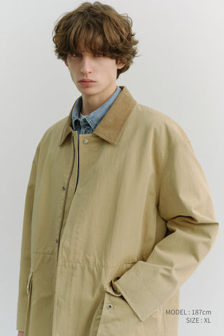 UNISEX COTTON CHORE JACKET BEIGE