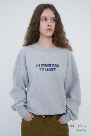 UNISEX SLOGAN SWEATSHIRT MID MELANGE GREY