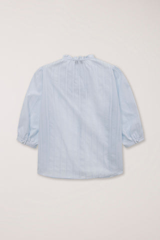 JANE FRILL BLOUSE SOFT BLUE
