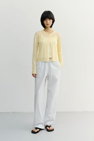 PAJAMA STRING PANTS WHITE STRIPE