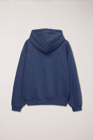 UNISEX GARMENT DYED HOODIE BLUE
