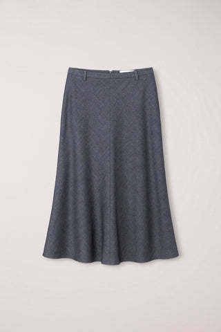 FLUID LONG SKIRT MELANGE GREY