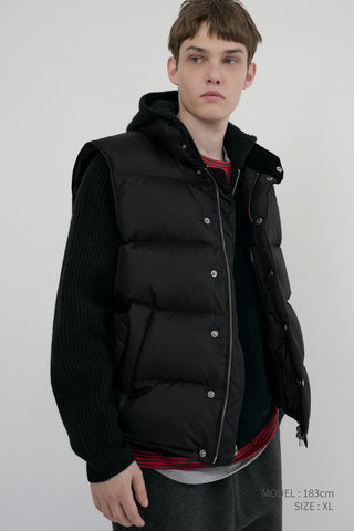 UNISEX GOOSE DOWN VEST BLACK
