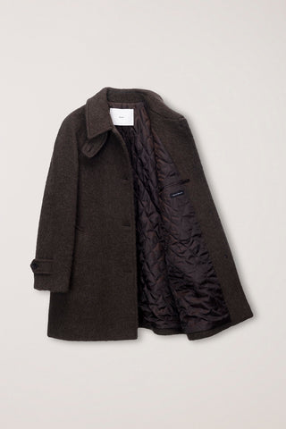 BELTED HALF COAT BROWN