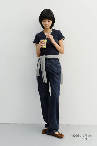 RELAXED SUMMER DENIM PANTS INDIGO BLUE