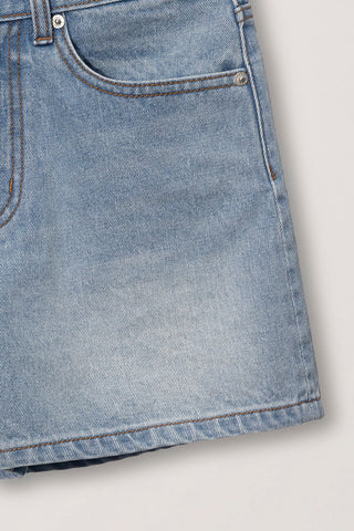 MINI DENIM SHORTS LIGHT BLUE