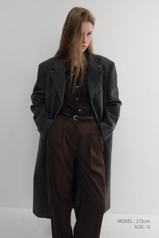 WINTER FLANNEL SLACKS DARK BROWN STRIPE