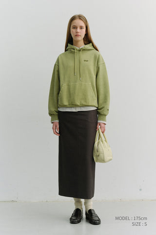 UNISEX GARMENT DYED HOODIE OLIVE GREEN