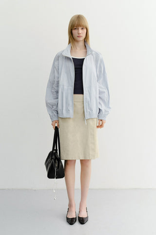 90S MIDI SKIRT BEIGE