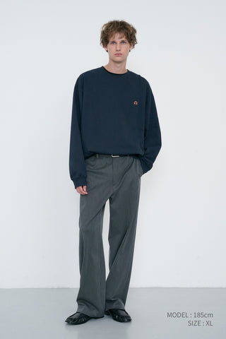 UNISEX DUNST LOGO CREASE SWEATSHIRT FRENCH NAVY