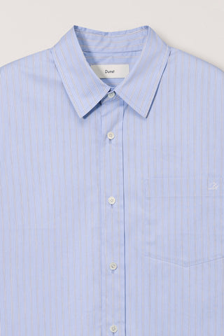 UNISEX CROPPED STRIPED SHIRT BLUE STRIPE