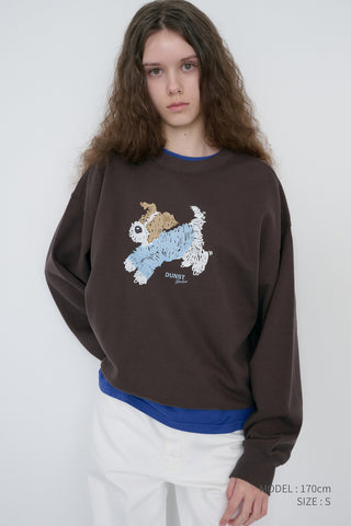 UNISEX PUPPY SWEATSHIRT BROWN