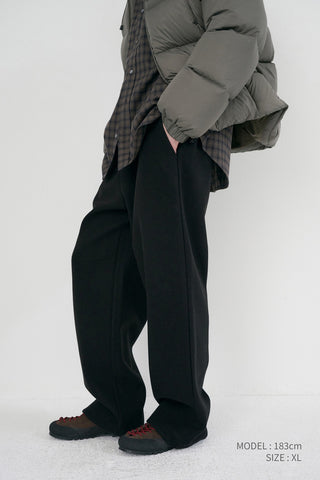 UNISEX JERSEY WIDE PANTS BLACK
