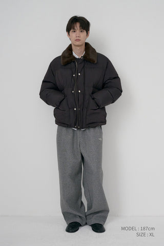 UNISEX JERSEY WIDE PANTS MELANGE GREY