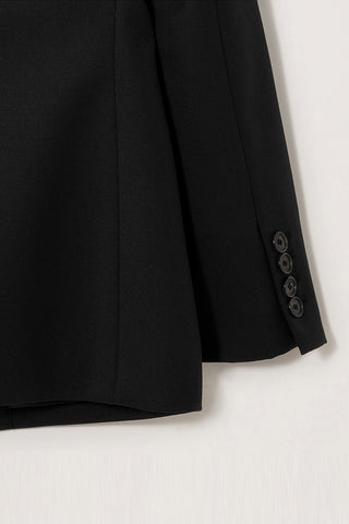 ESSENTIAL 2 BUTTON WOOL BLAZER BLACK