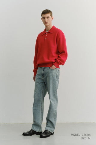 STRAIGHT TAPERED JEANS LIGHT BLUE