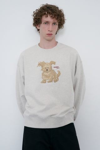 UNISEX PUPPY SWEATSHIRT OATMEAL MELANGE