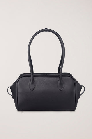 SOFT FRAME COMPACT SHOULDER BAG BLACK