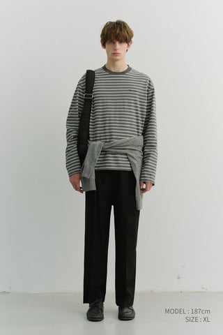 UNISEX STRIPED T-SHIRT GREY STRIPE