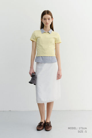 CROPPED SLIM TOP LEMON