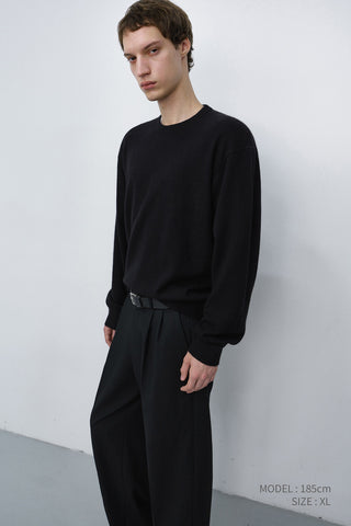 UNISEX ESSENTIAL CREWNECK SWEATER BLACK